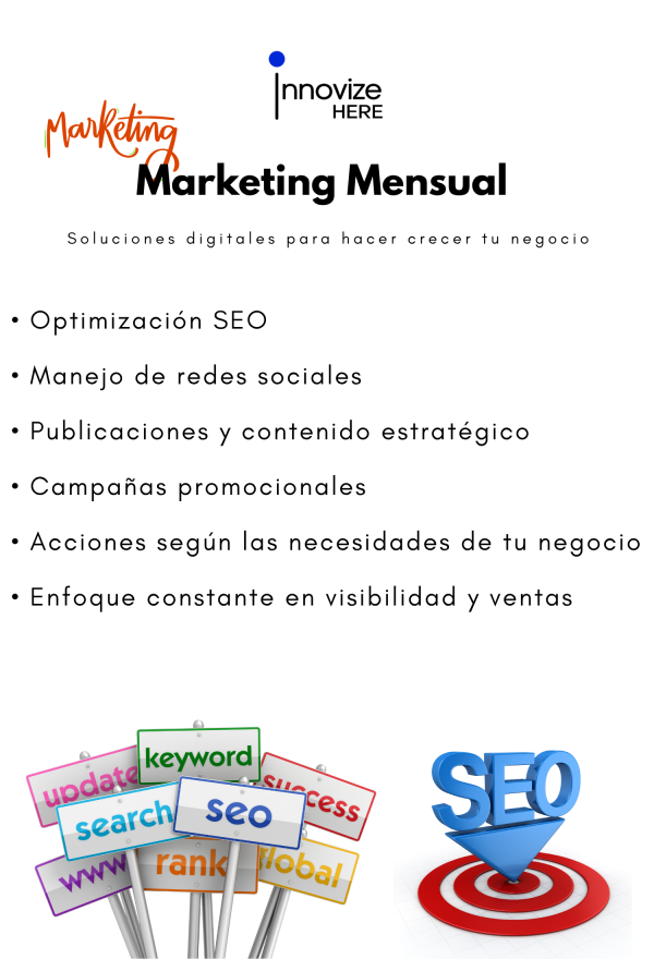 Servicio mensual de marketing digital en Lima, Perú