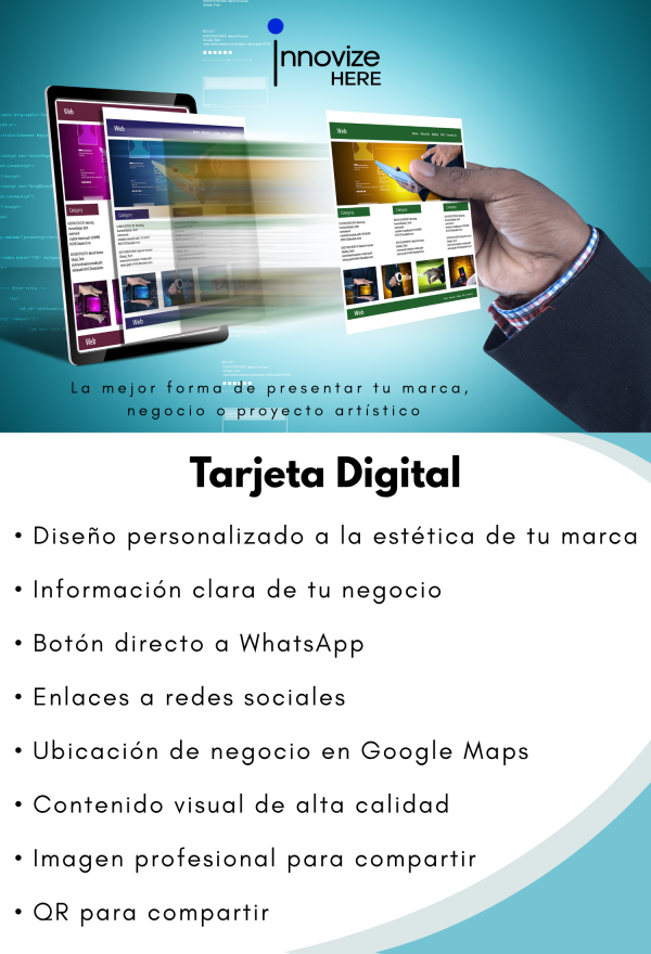 Diseño de tarjeta digital para empresas en Lima, Perú